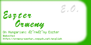 eszter ormeny business card